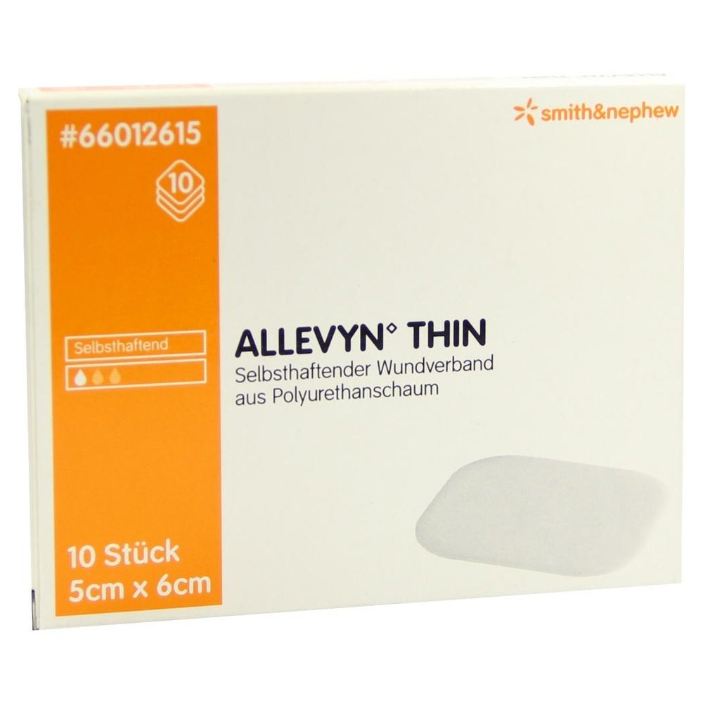 Allevyn Thin 5x6 cm dünne Wundauflage 10 St