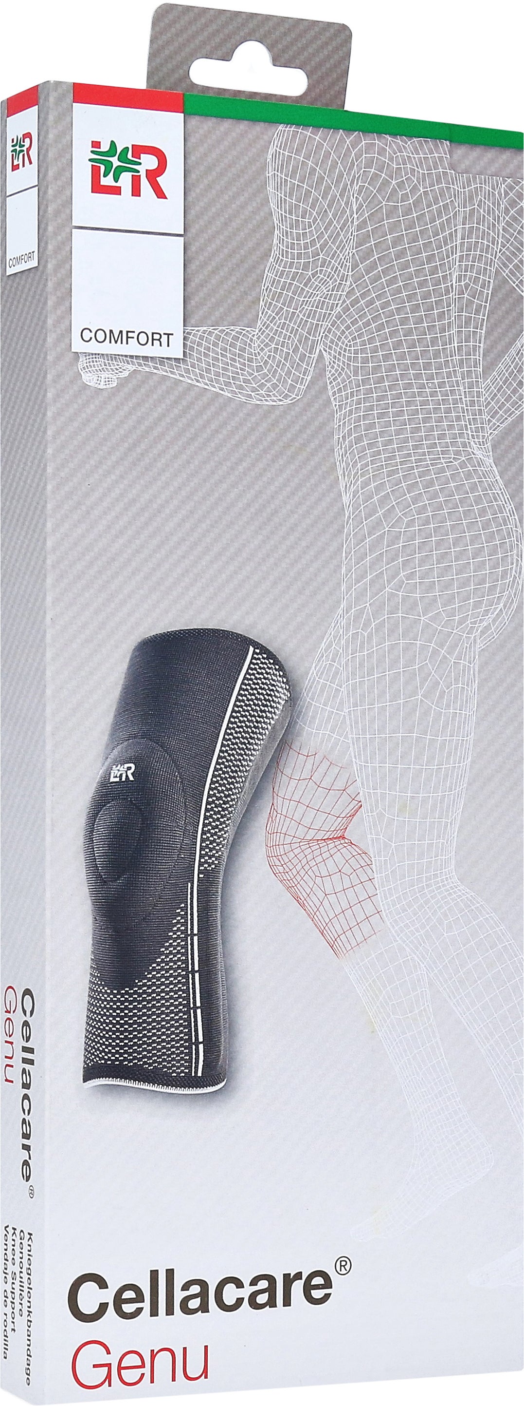 Lohmann & Rauscher Cellacare Genu Comfort Kniebandage, mit Softkomfortzone - Größe 5, Umfang unten: 39-43 cm / Umfang oben: 49-53 cm 1 St