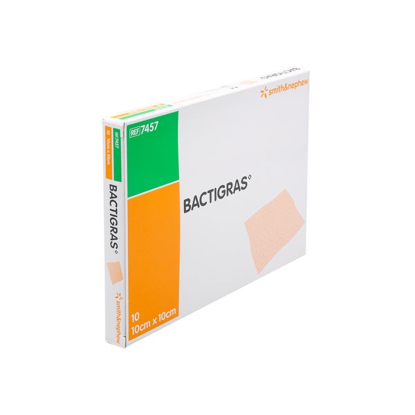 Bactigras Antiseptische Paraffingaze 10x 10 St