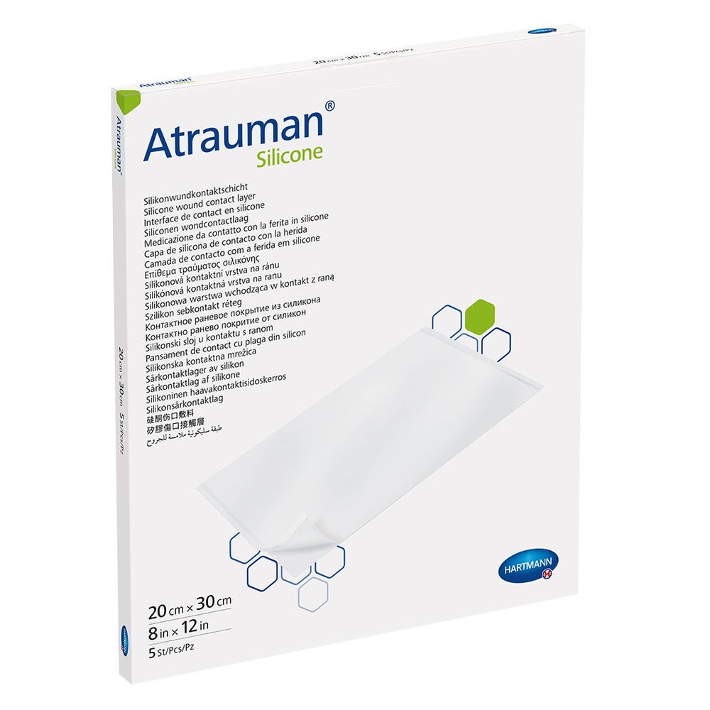 Hartmann Atrauman Silicone Wundauflage, silikonbeschichtet, steril - 20 x 30 cm – Packung = 5 Stück 5 St