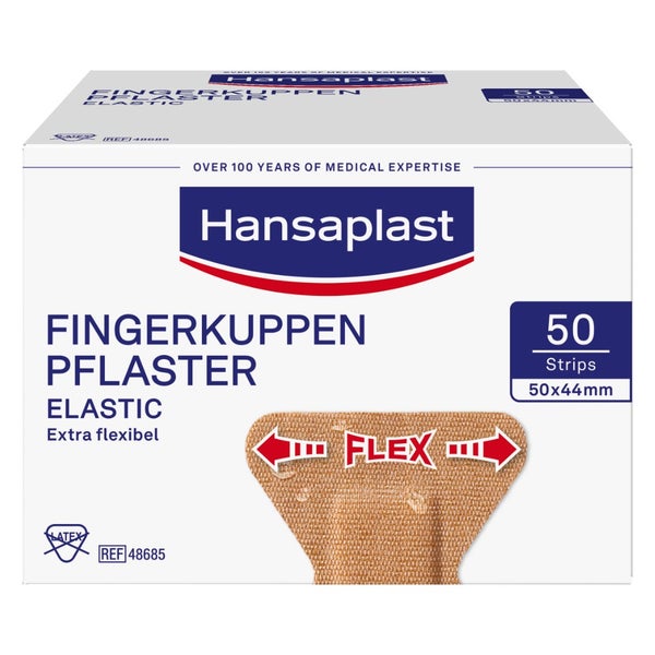 Beiersdorf Hansaplast Elastic Fingerkuppenpflaster, 4,4 x 5 cm (50 Stck.) 50 St