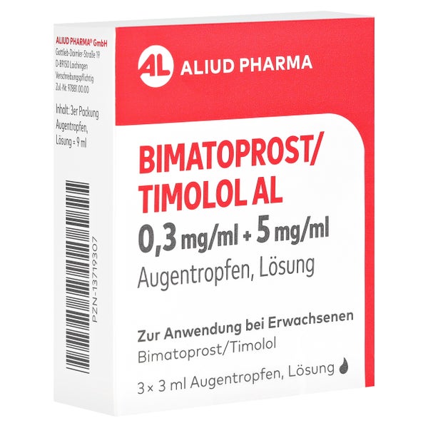 BIMATOPROST/Timolol AL 0,3 mg/ml + 5 mg/ml ATR 3X3 ml