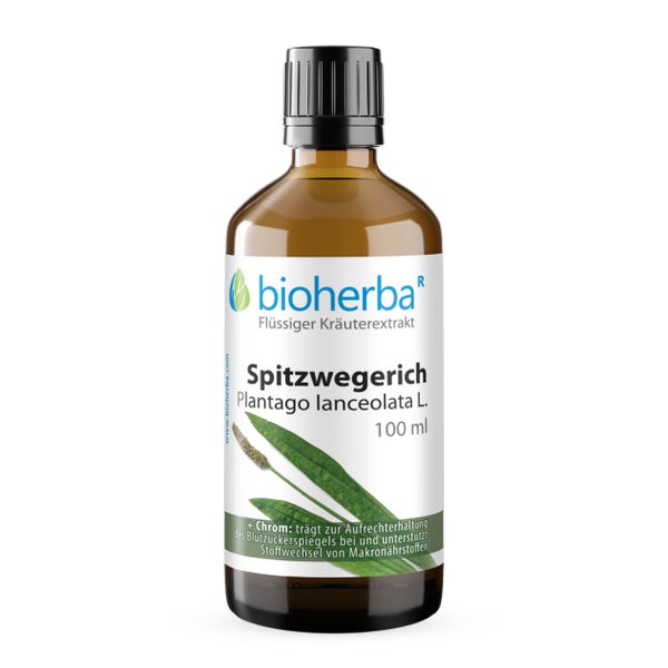 Bioherba Spitzwegerich Plantago lanceolata L. Tropfen Tinktur 50 ml