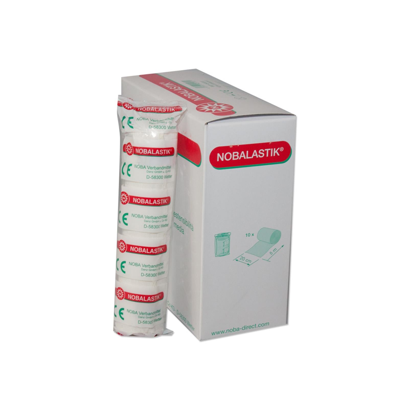 NOBA Nobalastik Mittelzugbinde in Folie 10 Stück - 5 m x 10 cm 10 St