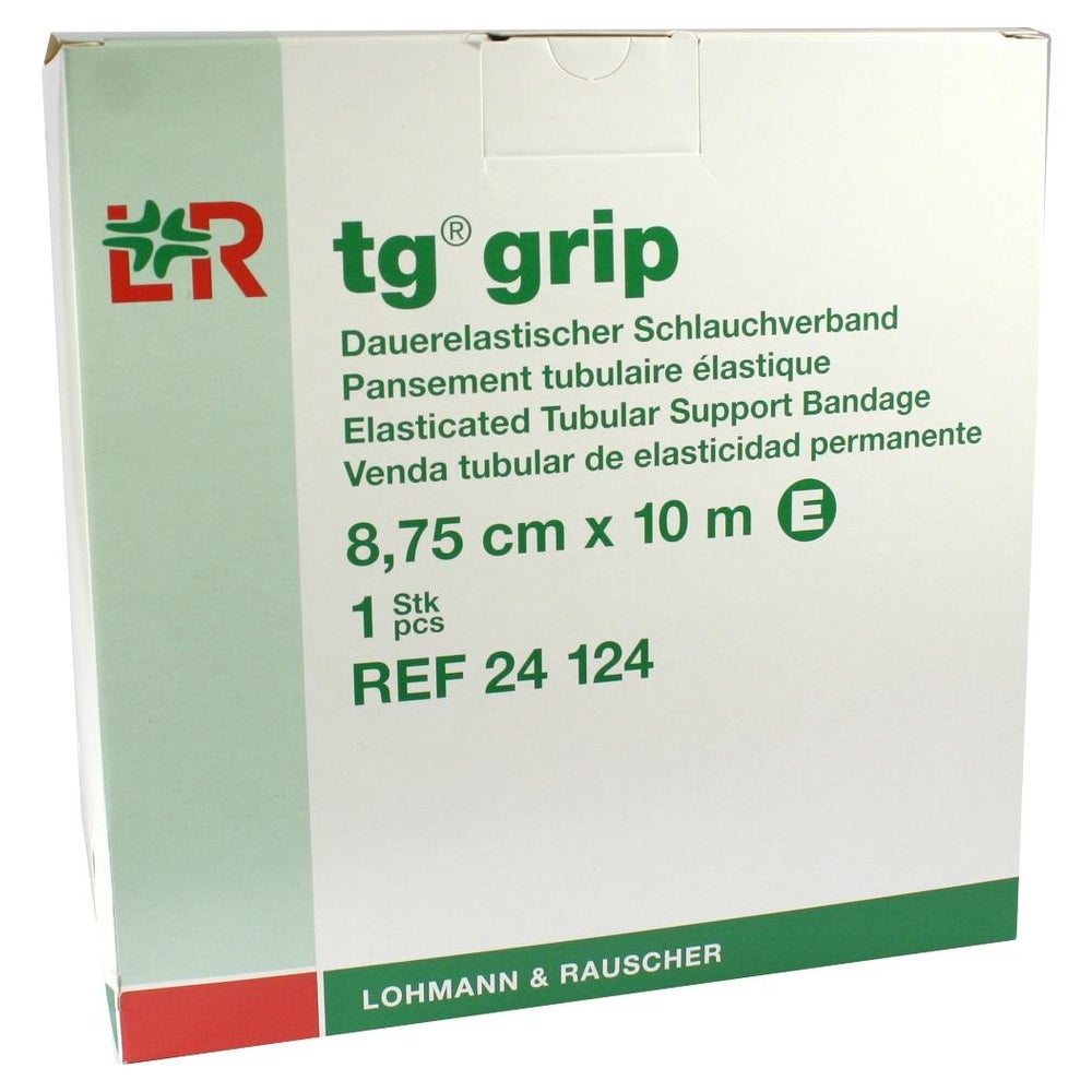 Lohmann & Rauscher tg grip Stütz-Schlauchverband, 10 m, querelastisch und hautfreundlich - 1 Stück, E (8,75 cm) für Arm (groß), Bein, Oberschenkel (klein) 1 St