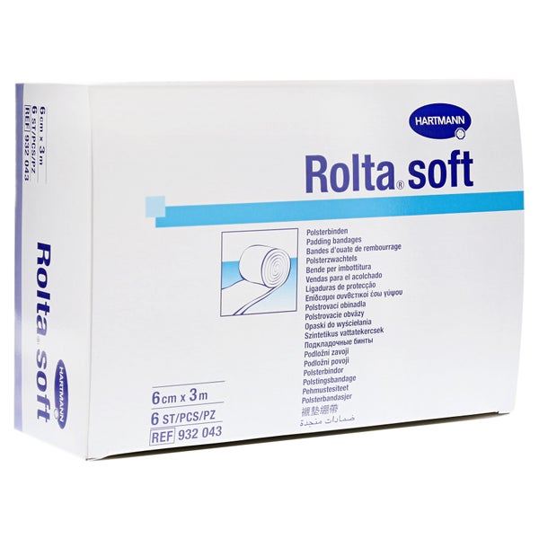Hartmann Rolta-soft Synthetik-Wattebinden (6 Stck.) - 3 m x 6 cm / Packung = 6 Stück (18 m) 6 St