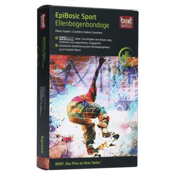 BORT Epibasic Sport Bandage M schwarz 1 St