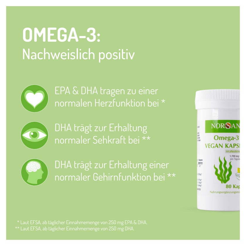 Norsan Omega-3 Vegan Kapseln 80 St