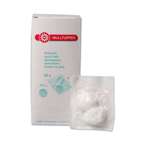 Noba sterile Mulltupfer 25 Sterilpackungen á 2 Stück Ø 3 cm 25X2 St