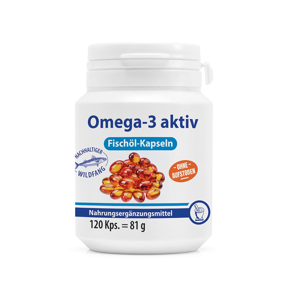 Omega 3 aktiv Fischöl + Vitamin E Kapseln 120 St