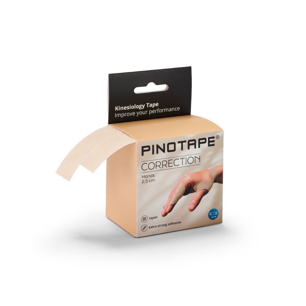 Pinotape Sport Correction Kinesiologie Tape Hands Light Beige 2 x 5 m x 2,5 cm 2,5 cm