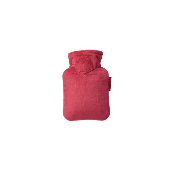 Mini-Wärmflasche 0,2 l mit Veloursbezug tomatenrot 1 St