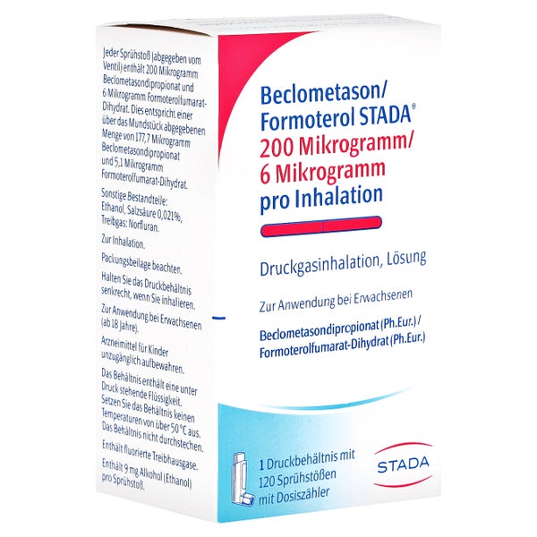 Beclometason/formoterol Stada 200/6 µg 1x120 Hub 1 St