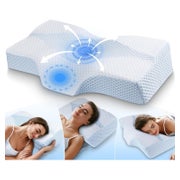 Memory Foam Orthopädisches Nackenkissen 63.5x40.6cm Blau 1 St