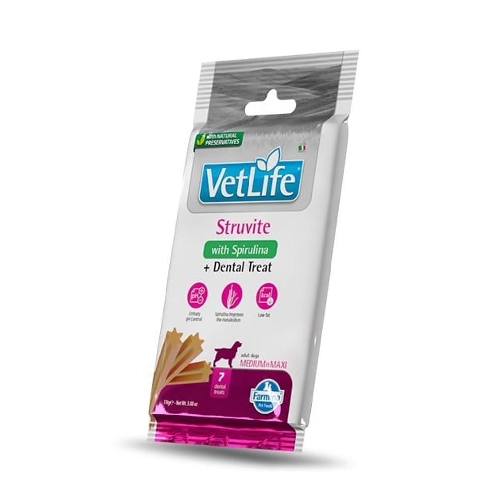 FARMINA Vet Life Dental Treat Struvite Medium/Maxi (7 szt) dental snack für mittelgroße und große Hunde 0,1 kg