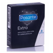 Produktabbildung: «Extra» Kondome 3 Stk.; extra stark; 0,093 mm Wandstärke (3 Kondome) 3 St
