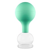 Produktabbildung: Pulox Schröpfglas aus Echtglas mit Saugball - 40mm in Grün 1 St