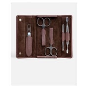 G&F Timor® 5-tlg Manikürset Leder Mauve Glasfeile 33099 1 St