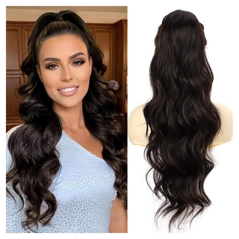 Pferdeschwanz Haarteil Clip Kordelzug Ponytail Natürliches S 1 St