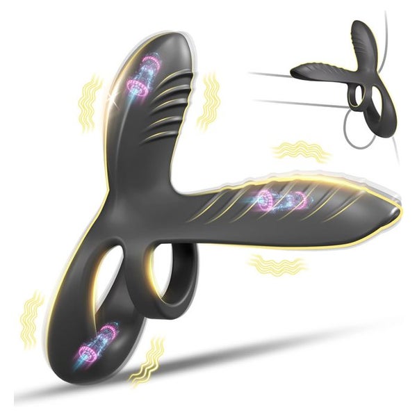 YAWNSHE Penisring Vibrator Penishülle mit Klitorisstimulator 1 St