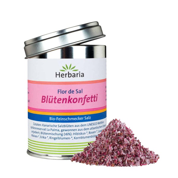 Herbaria Blütenkonfetti Flor de Sal Salz Bio 60 g