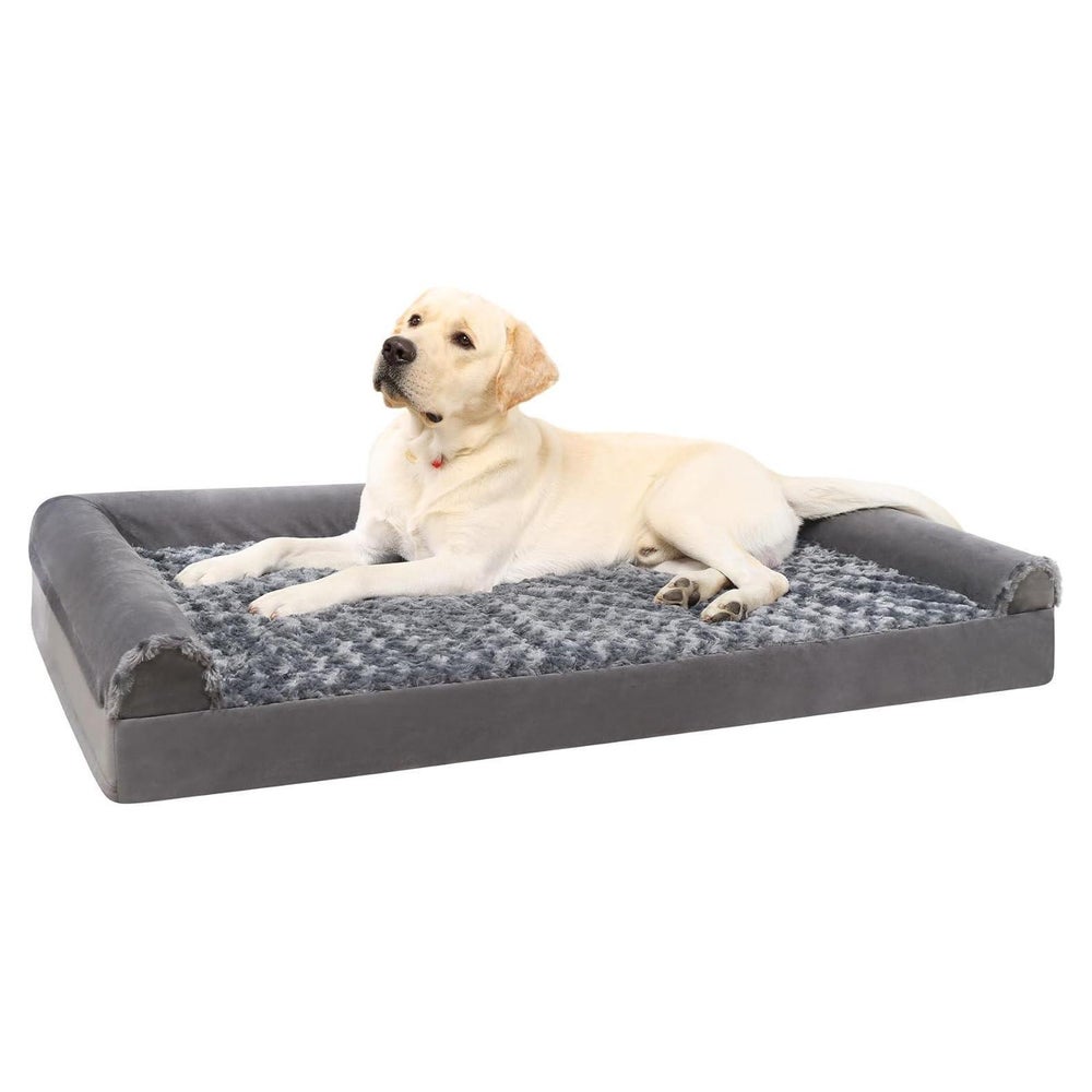 Hundebett orthopädisches 90x57x16cm Grau L 90 x B 57 x H 16 1 St