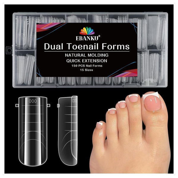 Nagelformen Polygel Tips Zehennägel Quadratisch 150PCS 15 Si 1 St