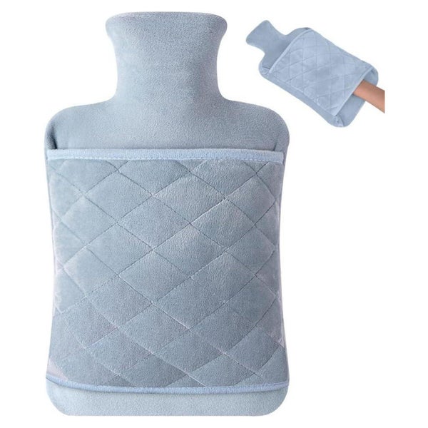 Wärmflasche Vicloon 2L Weiche Flaum Handwärmer Abnehmbar was 1 St