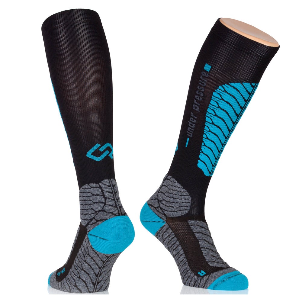 UNDER PRESSURE Ice Touring | Kompressionsstrumpf (1 Paar) 41-43 (Wade: 30-41cm) / petrol