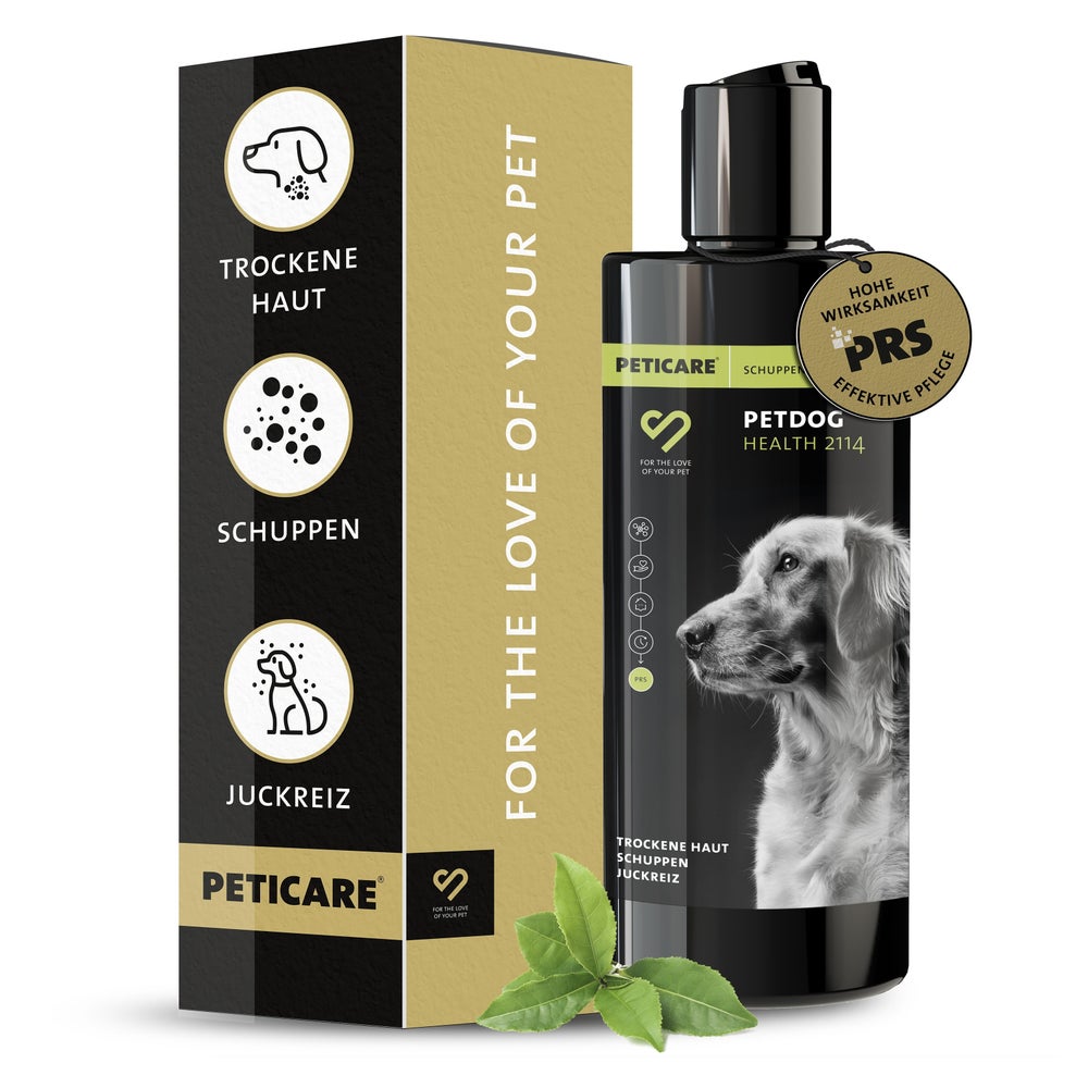 Peticare Anti-Schuppen Shampoo für Hunde, bei Juckreiz & Hautirritationen 250 ml
