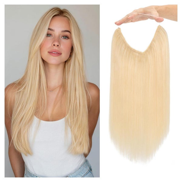 Extensions Echthaar Halo Invisible Wire 45cm-65g 60 Platinbl 1 St