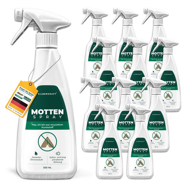 Mottenspray gegen Kleider- & Lebensmittelmotten 12 x 500 ml 6000 ml