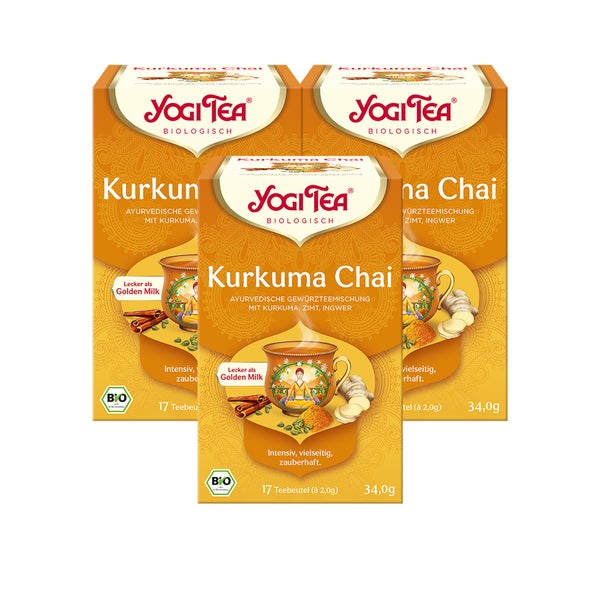 YOGI TEA - Kurkuma Chai Bio Gewürztee | 3 x 34g 3x17 St