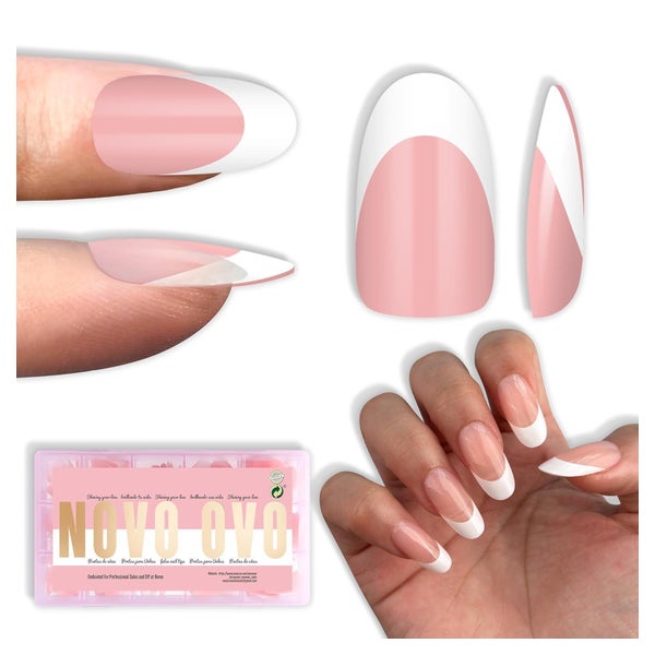 Nagelspitzen Medium Oval White French Tip BABY PINK 240_EU 1 St