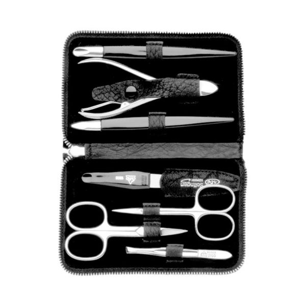 Reißverschluss-Etui Schrumpfleder, vernickelt