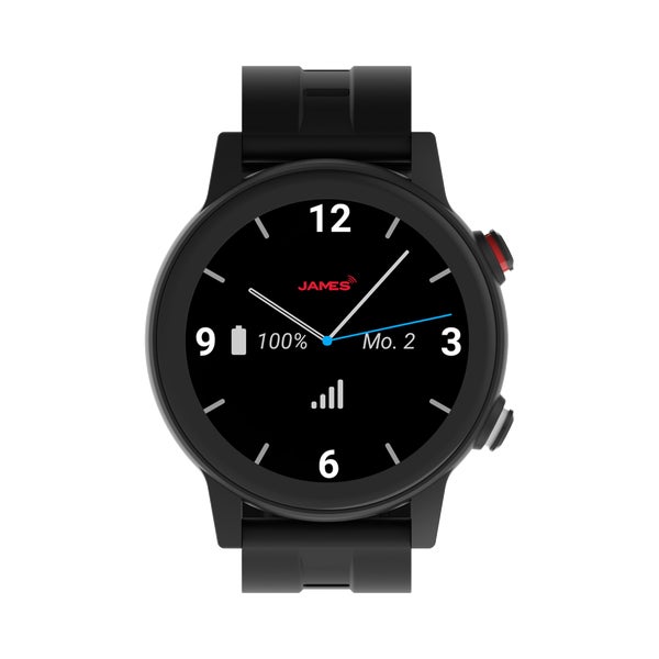 James R9 Seniorenuhr Gesundheitsuhr Fitnessuhr Notrufuhr mit SOS Knopf 1 St