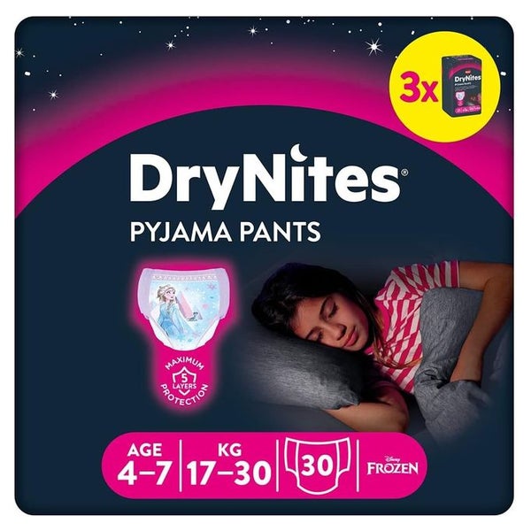 Huggies DryNites Nachtwindeln Mädchen 4-7 Jahre, 30 St. 30 St