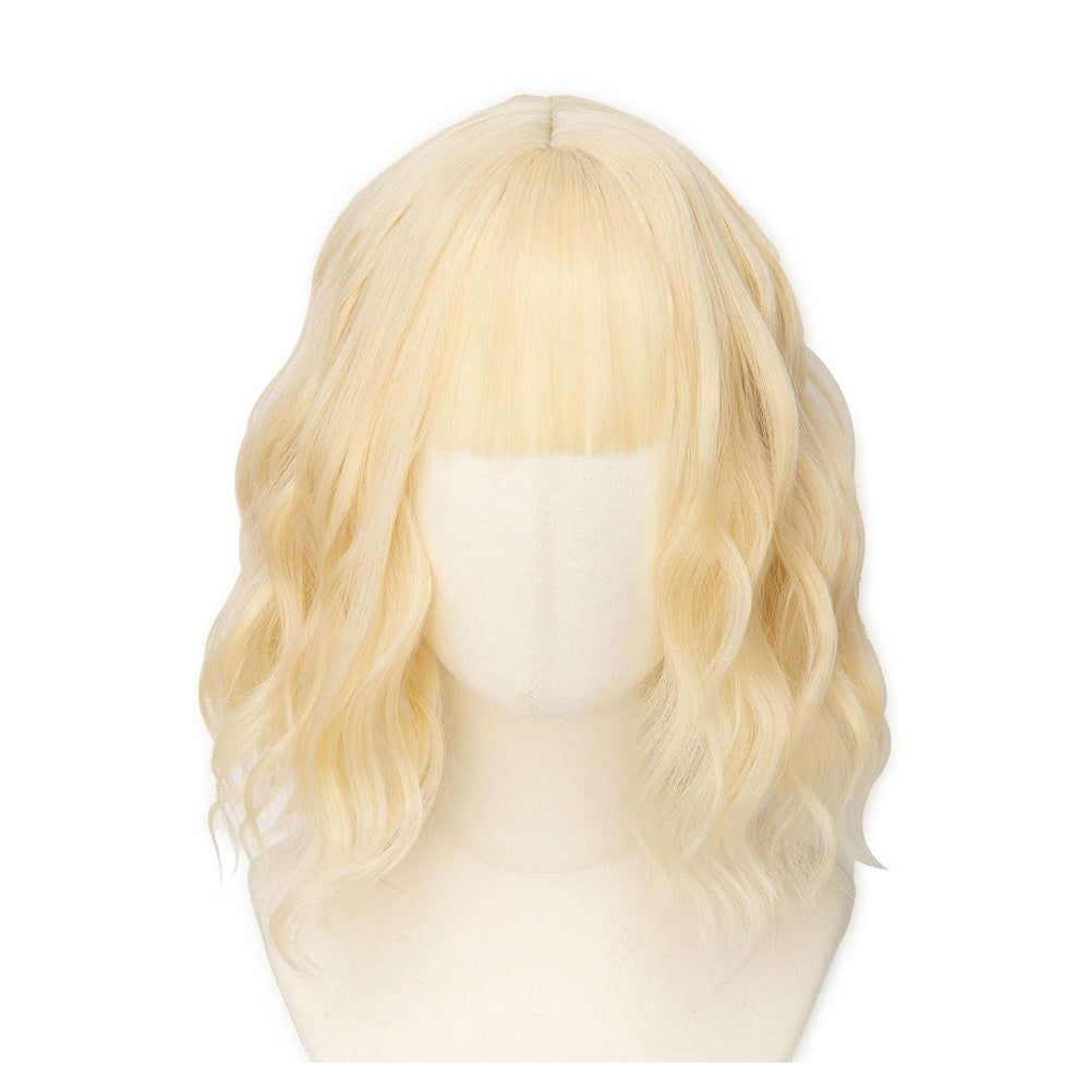 Perücken Blond 12 Zoll Schulterlang Bob #4 Blond mit Fransen 1 St