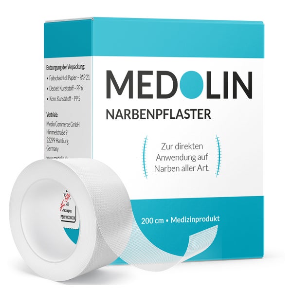 Medolin® Narbenpflaster Silikon - Silikon Narbenpflaster - 200 cm 200 cm