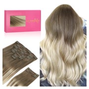 Haarverlängerung Clip 55cm-150g #9 60 Sandbraun bis Platinbl 1 St