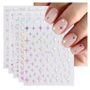 Nagelsticker Aurora 12 Blatt selbstklebend holografisch Ster 1 St