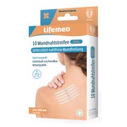 Lifemed Wundnahtstreifen 6,4x102 Mm Weiß 10 St