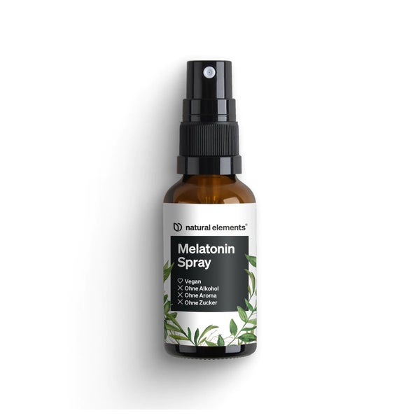 Melatonin Spray Neutral – 0,5 mg Melatonin pro Tagesdosis – mit Vitamin B1 und B6 – 30 ml, vegan, in Deutschland produziert 30 ml