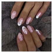 Nagelspitze 24er Set French mit Strass Schneeflocke Mandel F 1 St