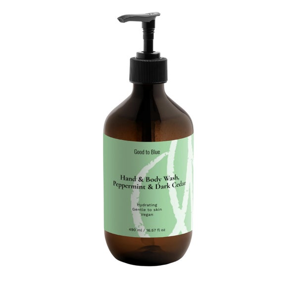 Good to Blue Hand & Body Wash, Peppermint & Dark Cedar 490 ml