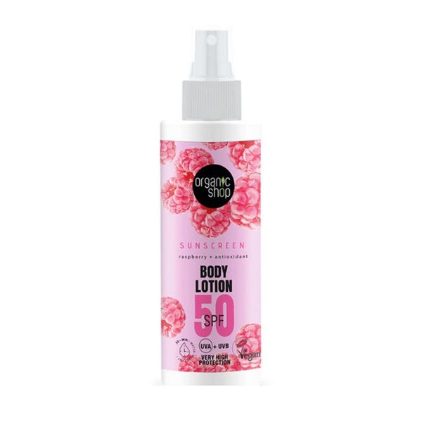 Organic Shop Raspberry Locion Corporal Spf50 150ml 0,15 l