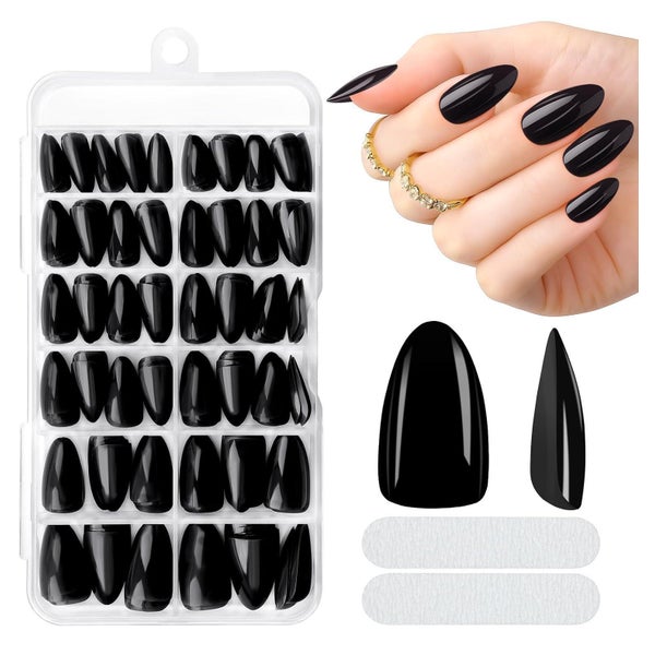 Falsche Nägel Press On Nails Acryl Kurz Mandel 10 Mandel-Sch 1 St