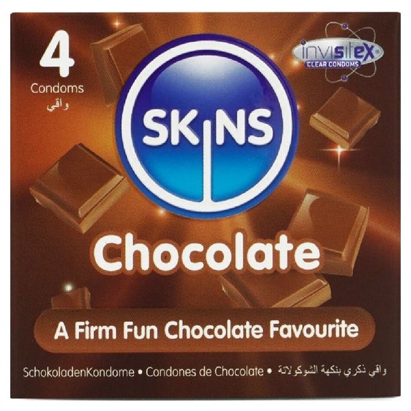 «Chocolate» Kondome mit Schokoladen-Aroma - ohne Latexgeruch (4 Kondome) 4 St