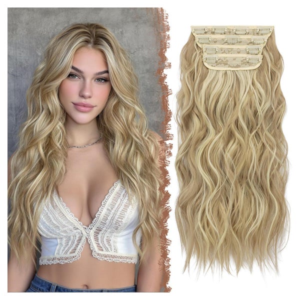 Extensions Clipin Synthetik 4PCS 50 cm Damen 16H613# Dreckig 1 St