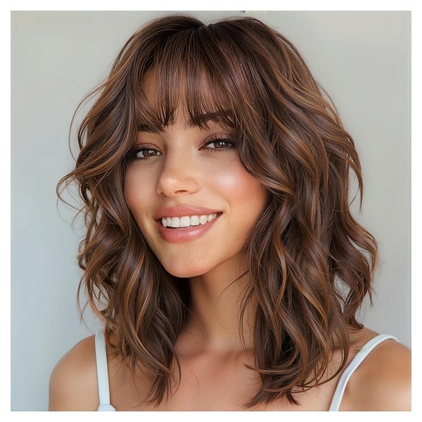 Perücke Bob Pony Ombre Blond 12 Zoll synthetisch klebefrei H 1 St